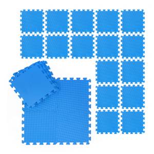 Fitness Bodenmatte 24 Teile Blau - Kunststoff - 31 x 1 x 31 cm
