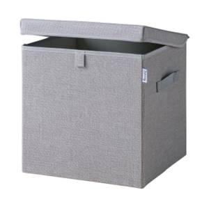 Lifeney Aufbewahrungsbox Deckel Hellgrau Kunststoff - 35 x 33 x 4 cm