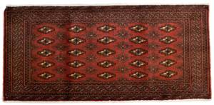 Turkaman - 130x60cm Rot - Naturfaser - 60 x 1 x 130 cm