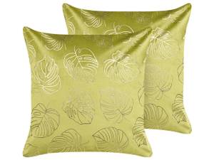 Coussin décoratif MONSTERA Doré - Vert - Vert clair