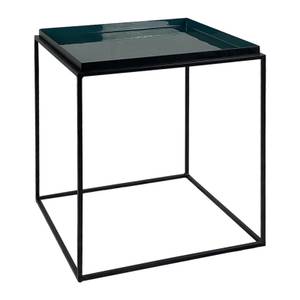 Table d'appoint carré métal noir Bleu - Métal - 45 x 51 x 45 cm