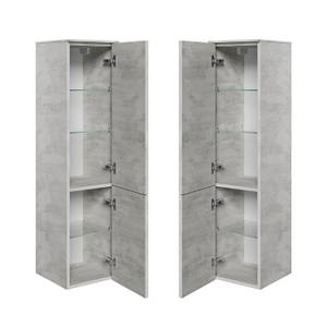 Badezimmer Midischrank hellgrau Beton Grau - Holzwerkstoff - 30 x 121 x 33 cm