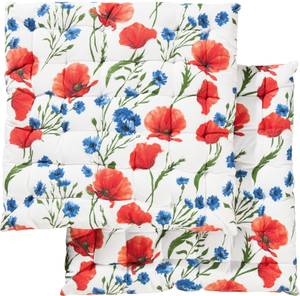 Stuhlkissen 2er-Pack 144774 Blau - Rot - Textil - 40 x 3 x 40 cm