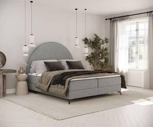 Boxspringbett Circle Grau - Breite: 200 cm