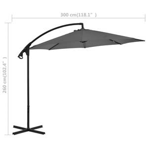 Parasol en porte-à-faux 3006337 Anthracite