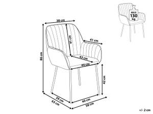 Chaise de salle à manger WELLSTON Noir - Vert foncé - Vert