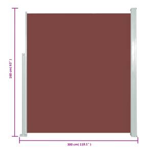 Auvent latéral 3016425-6 Marron - 300 x 160 cm