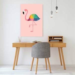 Tableau flamingo so girly 30 x 45 cm