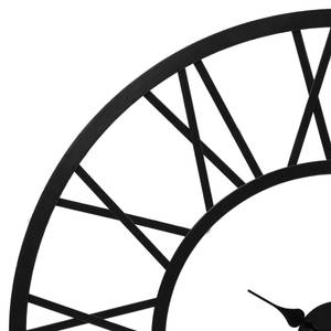 Horloge murale ronde Ø 92cm noir en fer Noir - Métal - 5 x 92 x 92 cm