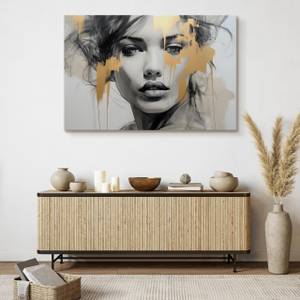 Tableau Portrait De Femme Abstraction 3D 40 x 30 x 30 cm