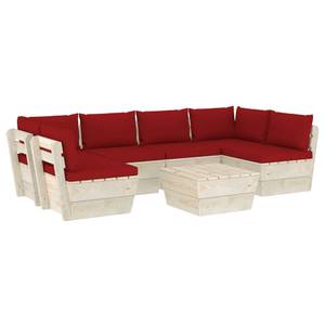 Mobilier de jardin (lot de 7) 3016490-17 Rouge - Brun rouge