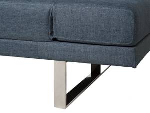 2-Sitzer Sofa YORK Blau - Dunkelblau - Grau - Silber