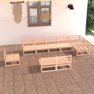 Garten-Lounge-Set (9-teilig) 3009799-1 Braun - Holz