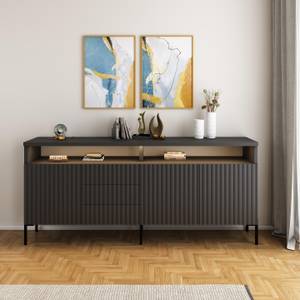 Sideboard Zenith Schwarz - Breite: 200 cm