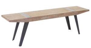 Sitzbank A15b Schwarz - Braun - Metall - Holzart/Dekor - Holz teilmassiv - 160 x 45 x 35 cm