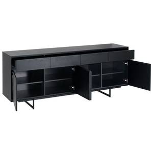 Sideboard Tokyo Schwarz Schwarz - Holzwerkstoff - 205 x 82 x 45 cm