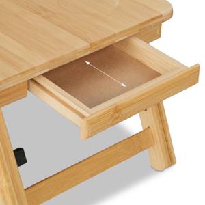 Table de lit en bambou pour ordinateur Marron - Bambou - Métal - Matière plastique - 61 x 49 x 30 cm