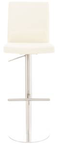 Tabouret de bar Cadiz Lot de 2 Blanc crème - Argenté