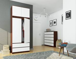 Surmeuble pour Armoire S90 2T CLP Imitation wengé - Blanc