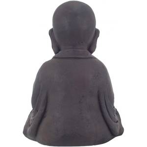 Bouddha en magnésie avec bougeoire intég Pierre - 28 x 38 x 24 cm