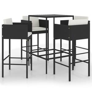 Garten-Bar-Set (5-teilig) 3012236-2 Schwarz - 70 x 70 cm - Anzahl Teile im Set: 5