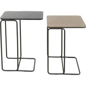 Tables d'appoint Diego (lot de 2) Noir - Métal - 46 x 62 x 31 cm