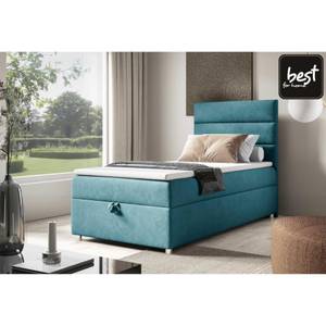 BOXSPRINGBETT mit Bettkasten Trinity K4 Hellblau - Tiefe: 100 cm