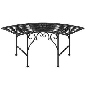 Banc tour d'arbre 318826 Noir - Métal - 113 x 40 x 50 cm