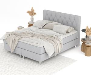 Boxspringbett Excelsior Hellgrau - Breite: 160 cm