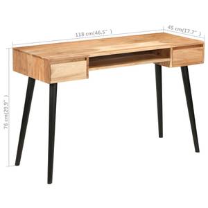 Schreibtisch 246205 Braun - Massivholz - Holzart/Dekor - 45 x 76 x 118 cm