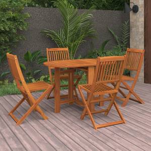 Garten-Essgruppe (5-teilig) 3086969 Braun - Massivholz - Holzart/Dekor - 70 x 74 x 120 cm