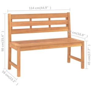 Gartenbank 3028566 Braun - Holzwerkstoff - Holzart/Dekor - 114 x 90 x 59 cm