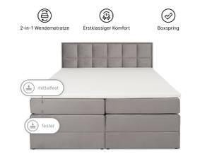 MONTREAL Boxspringbett mit Bettkasten Anthrazit - Breite: 180 cm