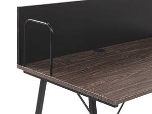 Schreibtisch HASTINGS Schwarz - Braun - Holzwerkstoff - 100 x 100 x 52 cm