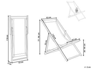 Gartenliege LOCRI Rot - Metall - 118 x 52 x 52 cm