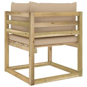 Garten Ecksofa 3016481-7 (2er Set) Beige - Holzwerkstoff - Holzart/Dekor - 64 x 70 x 64 cm