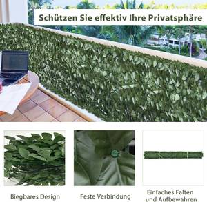 Künstliches Pflanzenwand 300 x 100 cm Grün - Kunststoff - 100 x 1 x 300 cm
