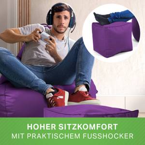 Gaming Sitzsack + Hocker "Cozy+Cube" Violett