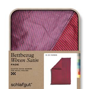 Bettbezug Woven Fade Satin Rot - 155 x 220 cm