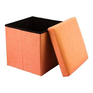 Sitzhocker Sitzwürfel Fußhocker Hocker Orange - Textil - 38 x 38 x 38 cm