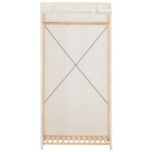 Armoire 297468 Blanc - Textile - Bois/Imitation - 40 x 40 x 79 cm