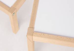 Ensemble de table et chaises pour enfant 3 éléments - Pin partiellement massif Nature / Blanc