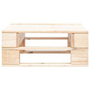 Paletten-Ottomane Braun - Massivholz - Holzart/Dekor - 60 x 25 x 60 cm