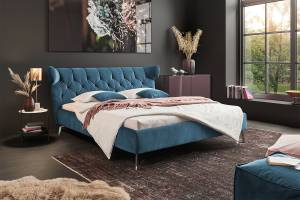 Bett CHARME Polsterbett Velvet Petrol - Breite: 178 cm