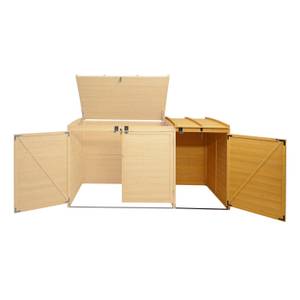 Mülltonnenbox Erweiterung H75 Braun - Holzart/Dekor - Holz teilmassiv - 68 x 120 x 104 cm