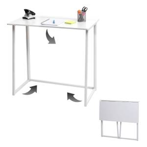 Schreibtisch K67 faltbar Weiß - Holzwerkstoff - 80 x 76 x 45 cm