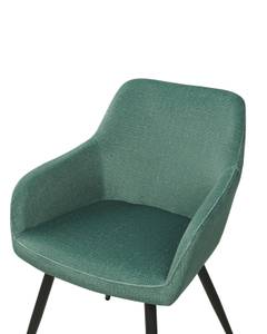 Chaise de salle à manger CASMALIA Noir - Vert foncé - Vert