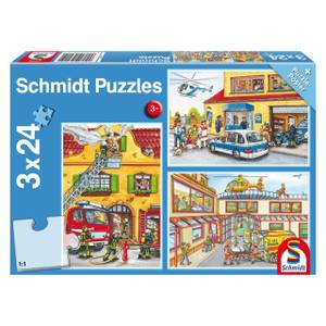 Puzzle Feuerwehr und Polizei Papier - 20 x 4 x 28 cm