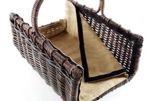 Kaminholzkorb FIREW 29246-17 Braun - Rattan - 39 x 25 x 55 cm