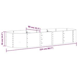 Hochbeet 3012741-1 Braun - 224 x 36 cm